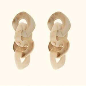 💲💸$10 Exaggerated 4" Acrylic Chain Design Dangle Earrings Retro Ethnic Style